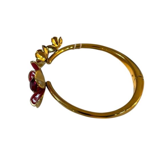 Kate Spade Gorgeous Blushing Blooms Hinged Cuff. - Picture 3 of 7